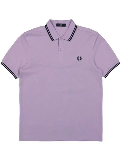 Fred Perry M3600 Poloshirt Mit Streifendetails In Violett