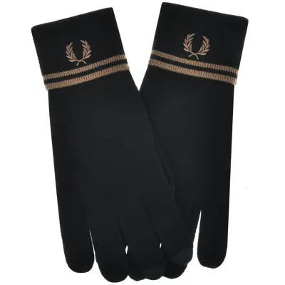 Fred Perry Merino Wool Gloves Black