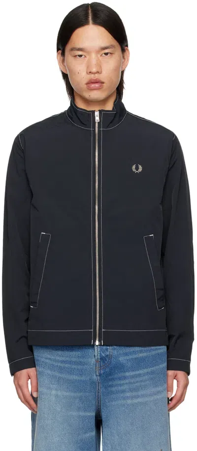 Fred Perry Navy Laurel Wreath Jacket In 608