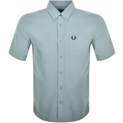 Fred Perry Oxford Short Sleeve Shirt Blue