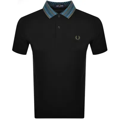 Fred Perry Plain Polo T Shirt Black