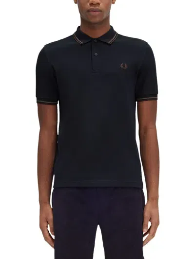 Fred Perry Polo With Logo In Blue