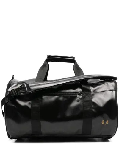 Fred Perry Tonal Barrel Backpack Bags In Black