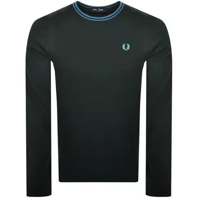 Fred Perry Twin Tipped Long Sleeved T Shirt Green