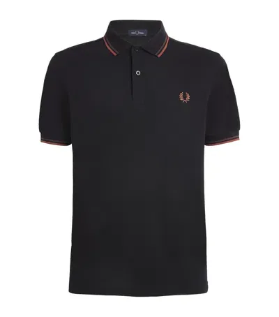 Fred Perry Twin Tipped Polo Shirt In Black