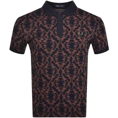 Fred Perry Twin Tipped Polo T Shirt Brown