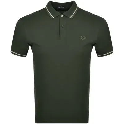 Fred Perry Twin Tipped Polo T Shirt Green