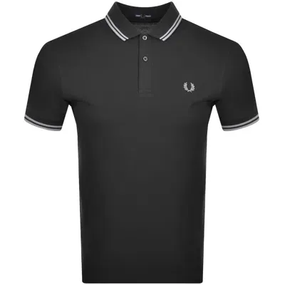 Fred Perry Twin Tipped Polo T Shirt Grey