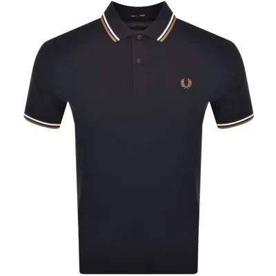 Fred Perry Twin Tipped Polo T Shirt Navy