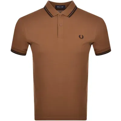 Fred Perry Twin Tipped Polo T Shirt Orange