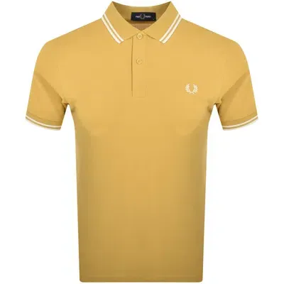 Fred Perry Twin Tipped Polo T Shirt Yellow