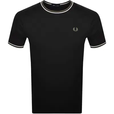 Fred Perry Twin Tipped T Shirt Black