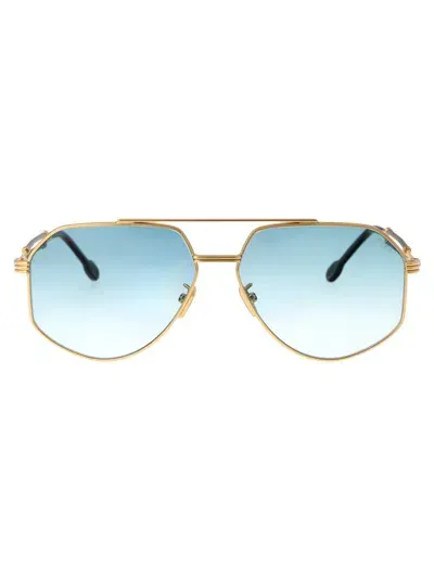 Fred Sunglasses In 30w Shiny Endura Gold / Gradient Blue