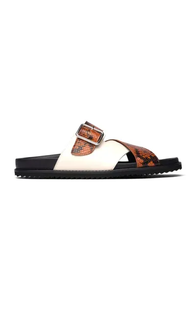 Freda Salvador River Criss Cross Flat Sandals In Print