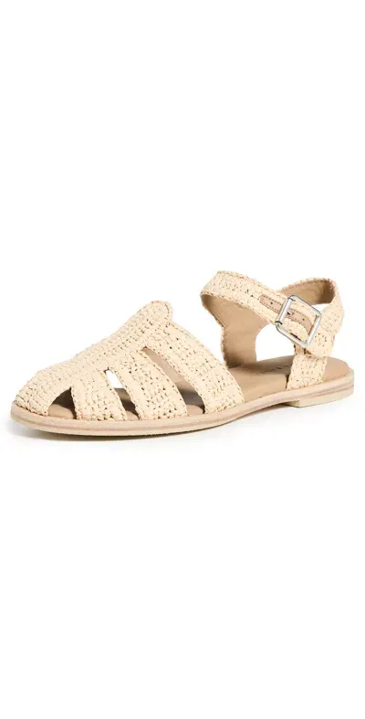 Freda Salvador Sera Fisherman Sandals Natural Raffia