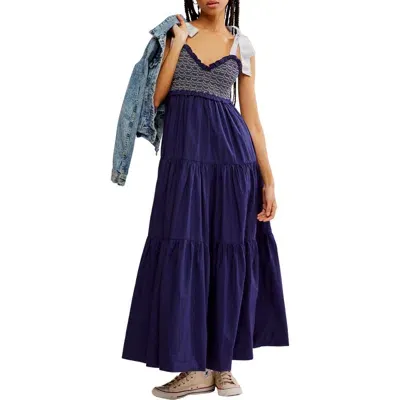 Free People Bluebell Smocked Bodice Tiered Maxi Sundress