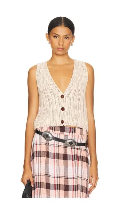 Free People Close To Me Vest In Mellow Rose