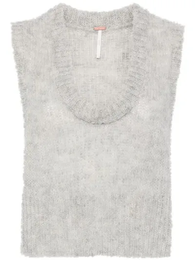 Free People Dream Maker Vest In Grey