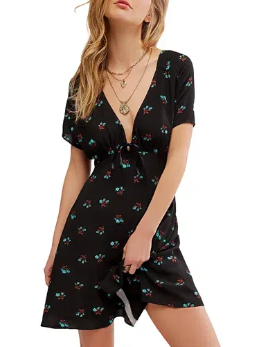 Free People Everyones Favorite Mini Dress Black Combo