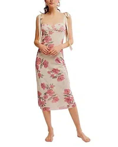 Free People Got Glam Printed Slip In Tea Combo