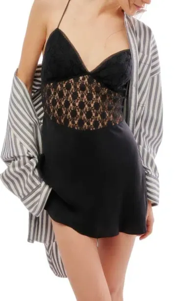 Free People New Love Chemise In Black