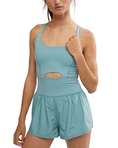 Free People Righteous Sleeveless Romper In Eucalyptus