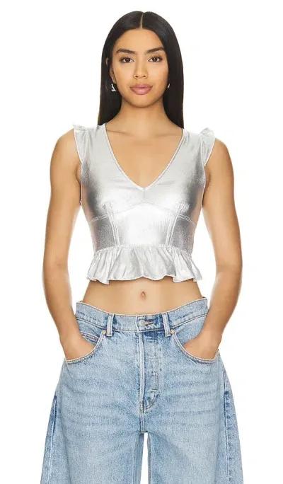 Free People X Revolve Xia Tank In Silver