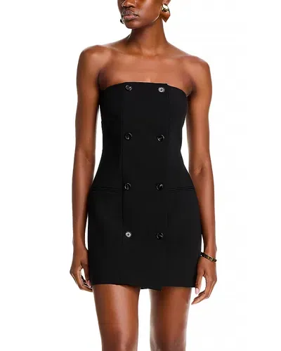 French Connection Azra Twill Strapless Mini Dress In Black