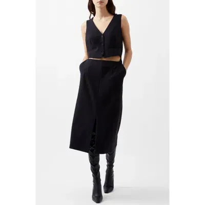 French Connection Gemma Cutout Vest Dress In Blackout