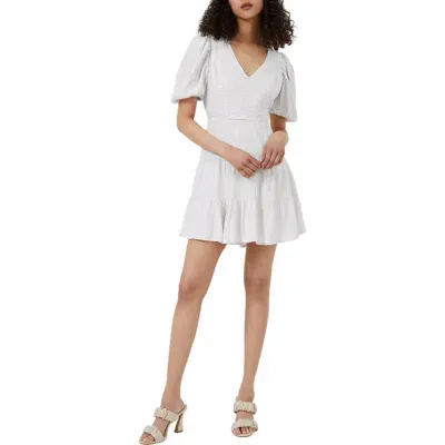 French Connection Birch Puff Sleeve Poplin Dress In White