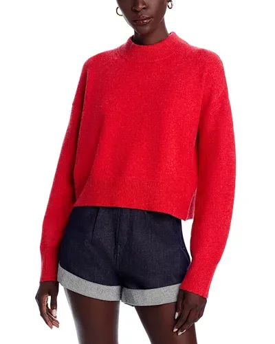 French Connection Vhari Crewneck Sweater In Mars Red