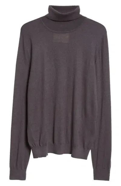 Frenckenberger Cashmere Turtleneck Sweater In Faded Black