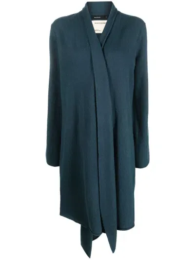 Frenckenberger Open-front Cashmere Cardi-coat In Blue