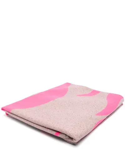 Frenckenberger X Sylvie Fleury Flames-jacquard Blanket In Pink