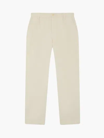 Frescobol Carioca Aldo Twill Trousers In Ecru