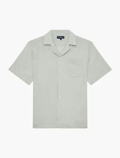 Frescobol Carioca Angelo Linen Shirt In Sky Light