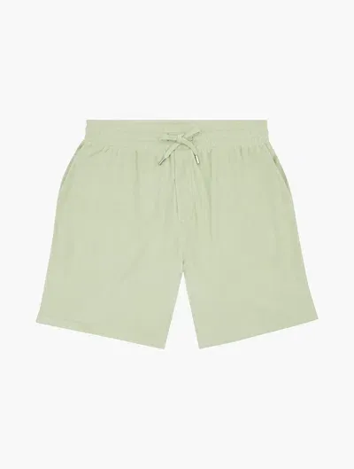 Frescobol Carioca Augusto Terry Cotton Shorts In Cotton Green