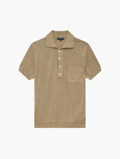 Frescobol Carioca Clemente Knit Polo In Desert