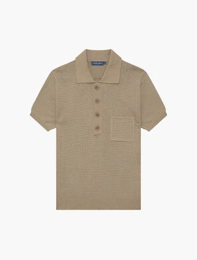 Frescobol Carioca Clemente Knit Polo In Truffle