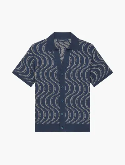 Frescobol Carioca Copa Camada Romero Knit Cardigan In Navy