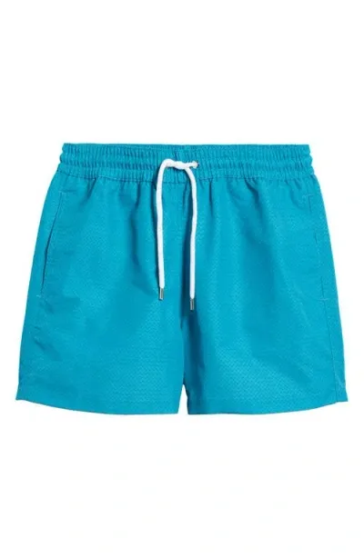 Frescobol Carioca Copacabana Swim Trunks In Peacock Blue