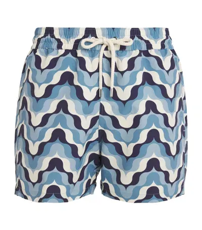 Frescobol Carioca Deserto Sport Swim Shorts In Dusk & Denim Blue