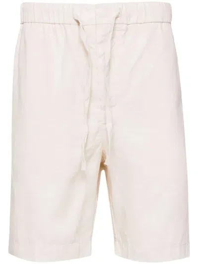 Frescobol Carioca Felipe Linen-cotton Drawstring Shorts In Neutrals