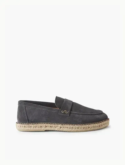 Frescobol Carioca Marcelo Suede Loafers In Dark Grey