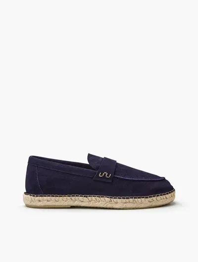 Frescobol Carioca Marcelo Suede Loafers In Navy