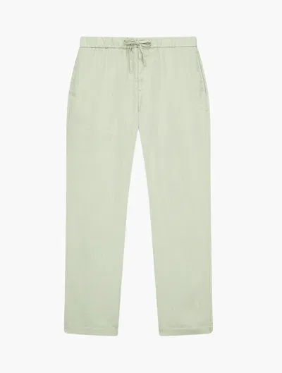 Frescobol Carioca Oscar Linen Trousers In Sky Light