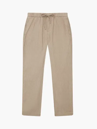 Frescobol Carioca Oscar Linen Trousers In Truffle