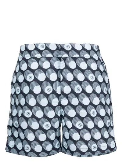 Frescobol Carioca Polka-dot Swim Shorts In Blue