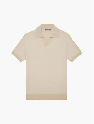 Frescobol Carioca Rino Knit Polo In Neutral