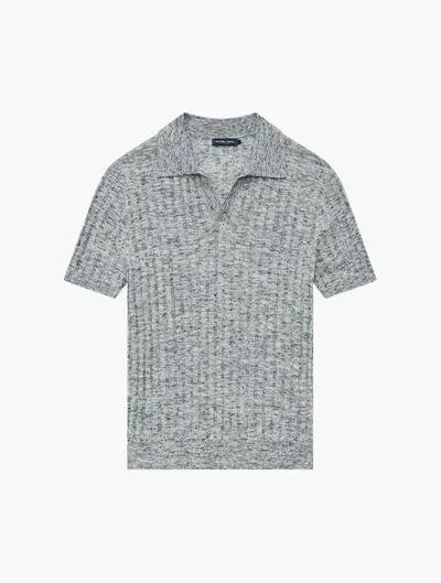 Frescobol Carioca Rino Space Dye Knit Polo In Blue